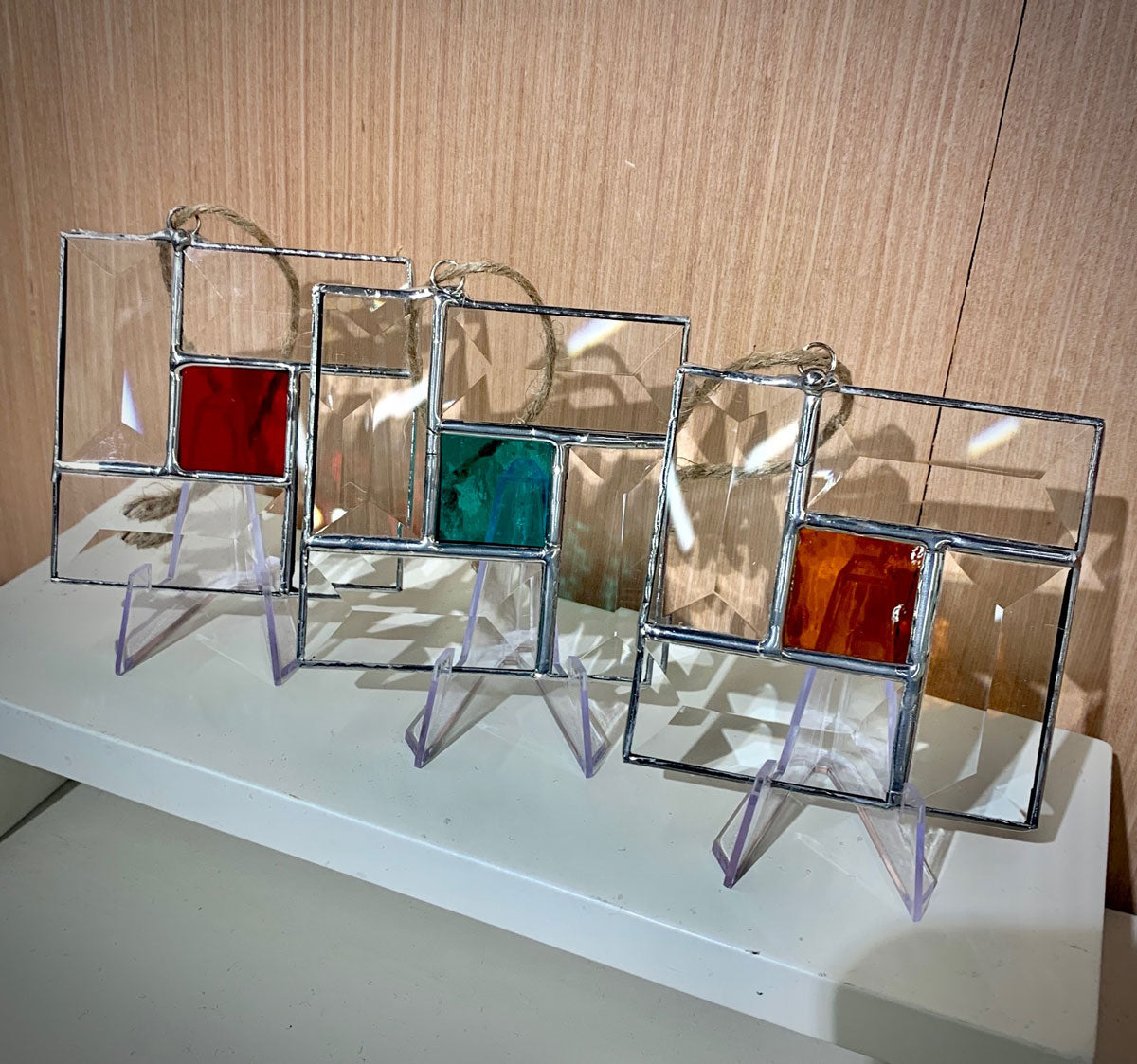 Stained Glass Bevel Box Suncatcher - 3” x 3” - Unperfekt-Studios