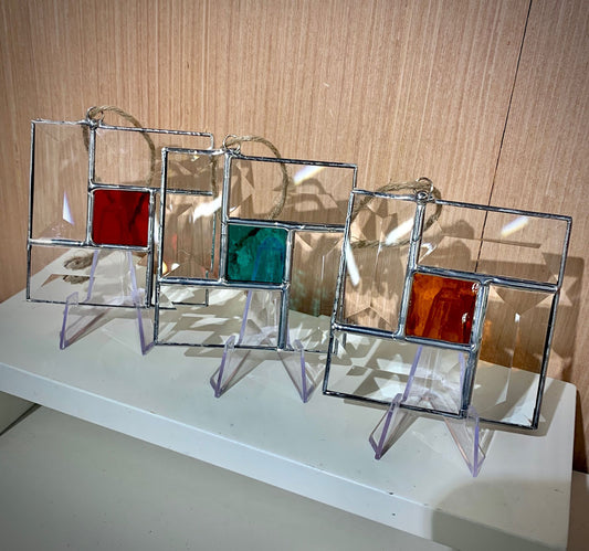 Stained Glass Bevel Box Suncatcher - 3” x 3” - Unperfekt-Studios