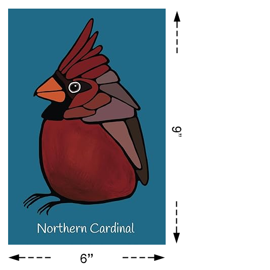 Notebook, Journal - Northern Cardinal (lined or unlined) - Unperfekt-Studios