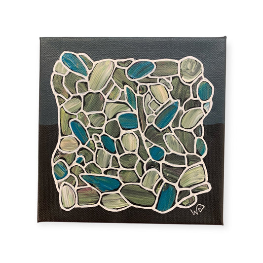 Blue Moon Acrylic on Canvas by Wendy Campbell