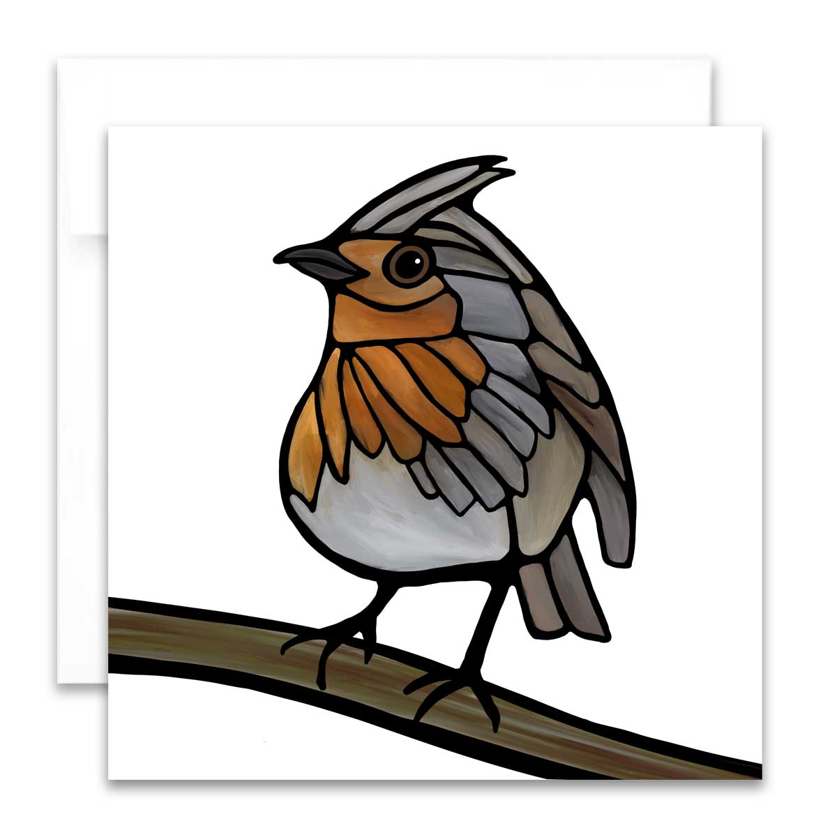 Colouring Greeting Card - European Robin - Unperfekt-Studios
