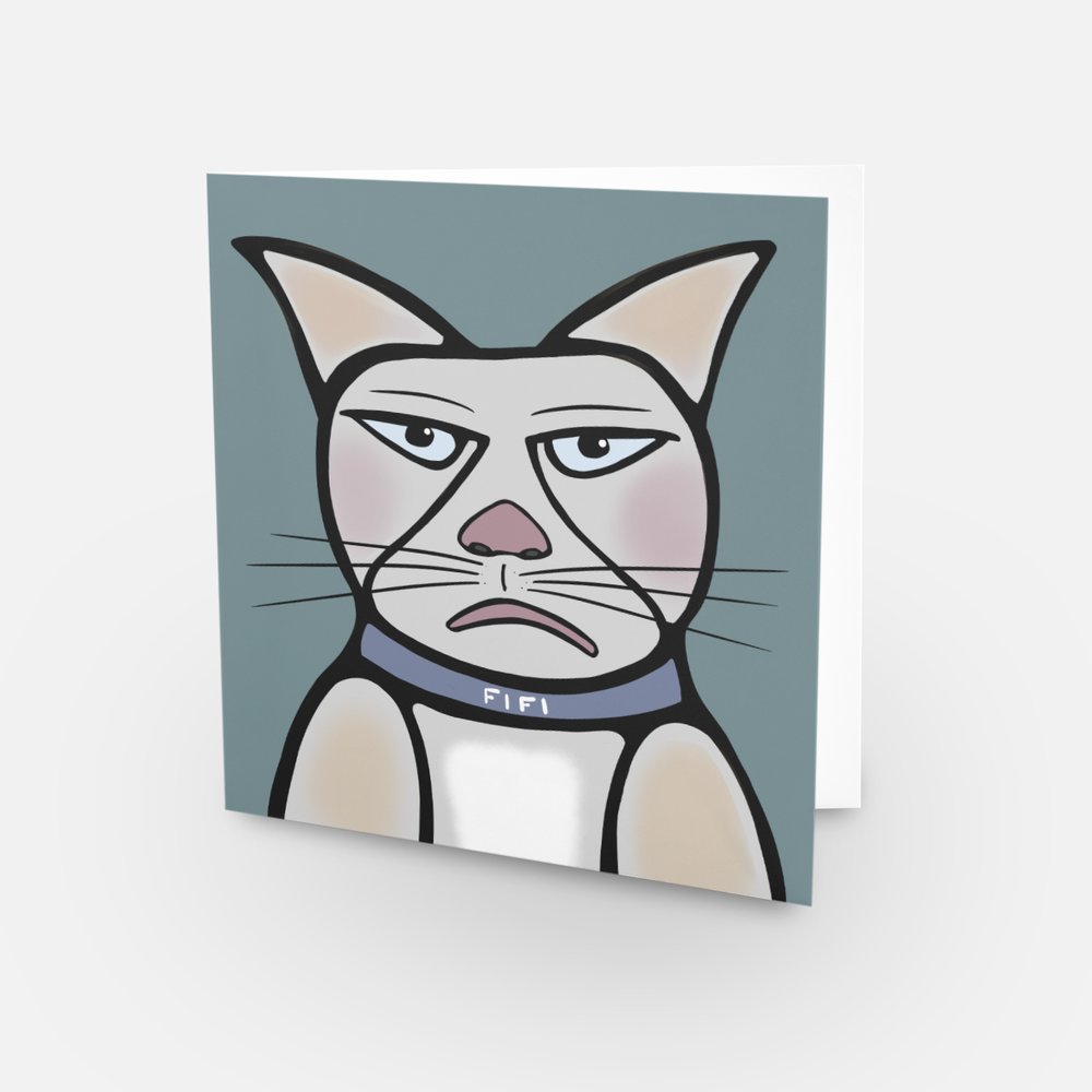 Greeting Card - Fifi the Cat - Unperfekt-Studios