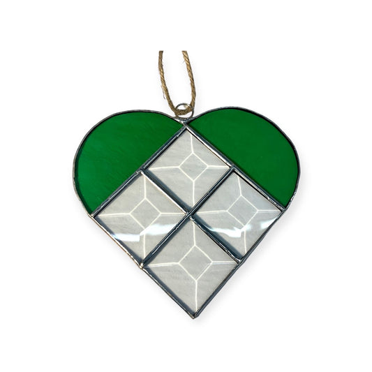 Stained Glass Heart Suncatcher- 5” x 5”