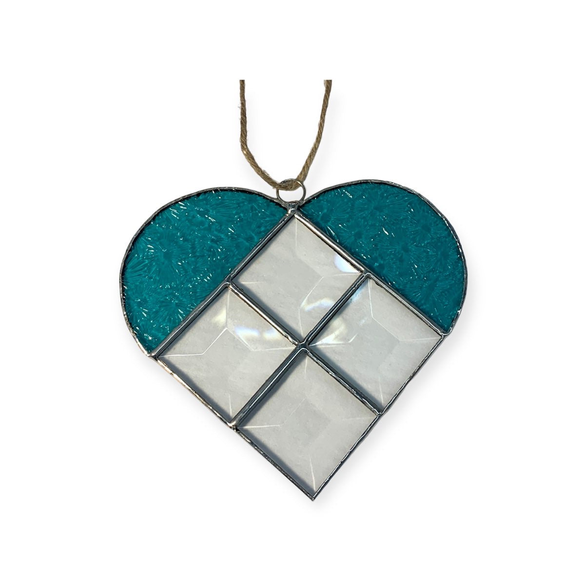 Stained Glass Heart Suncatcher- 5” x 5”