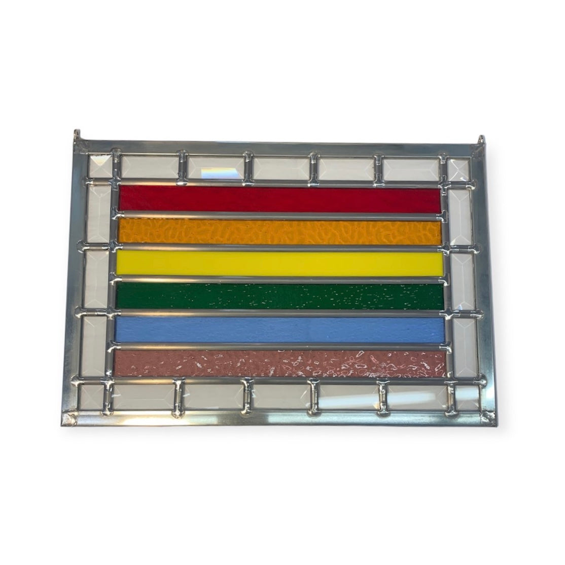 Stained Glass Panel, Pride Flag - 13” x 9” - Unperfekt-Studios