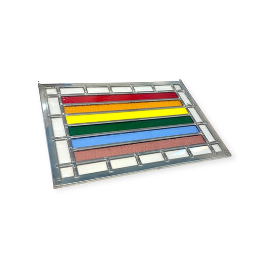Stained Glass Panel, Pride Flag - 13” x 9” - Unperfekt-Studios
