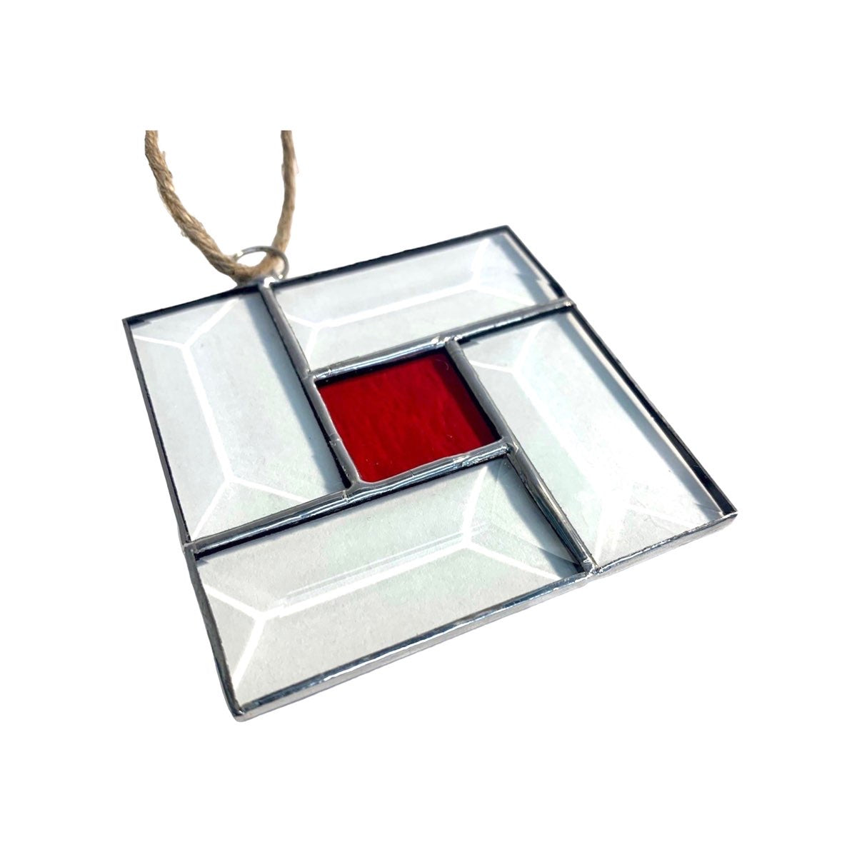 Stained Glass Bevel Box Suncatcher - 3” x 3”