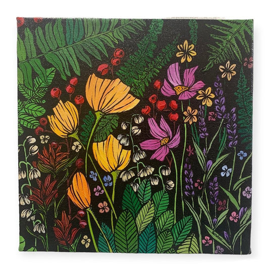 Wildflowers 2 - Acrylic on Canvas - Erin White