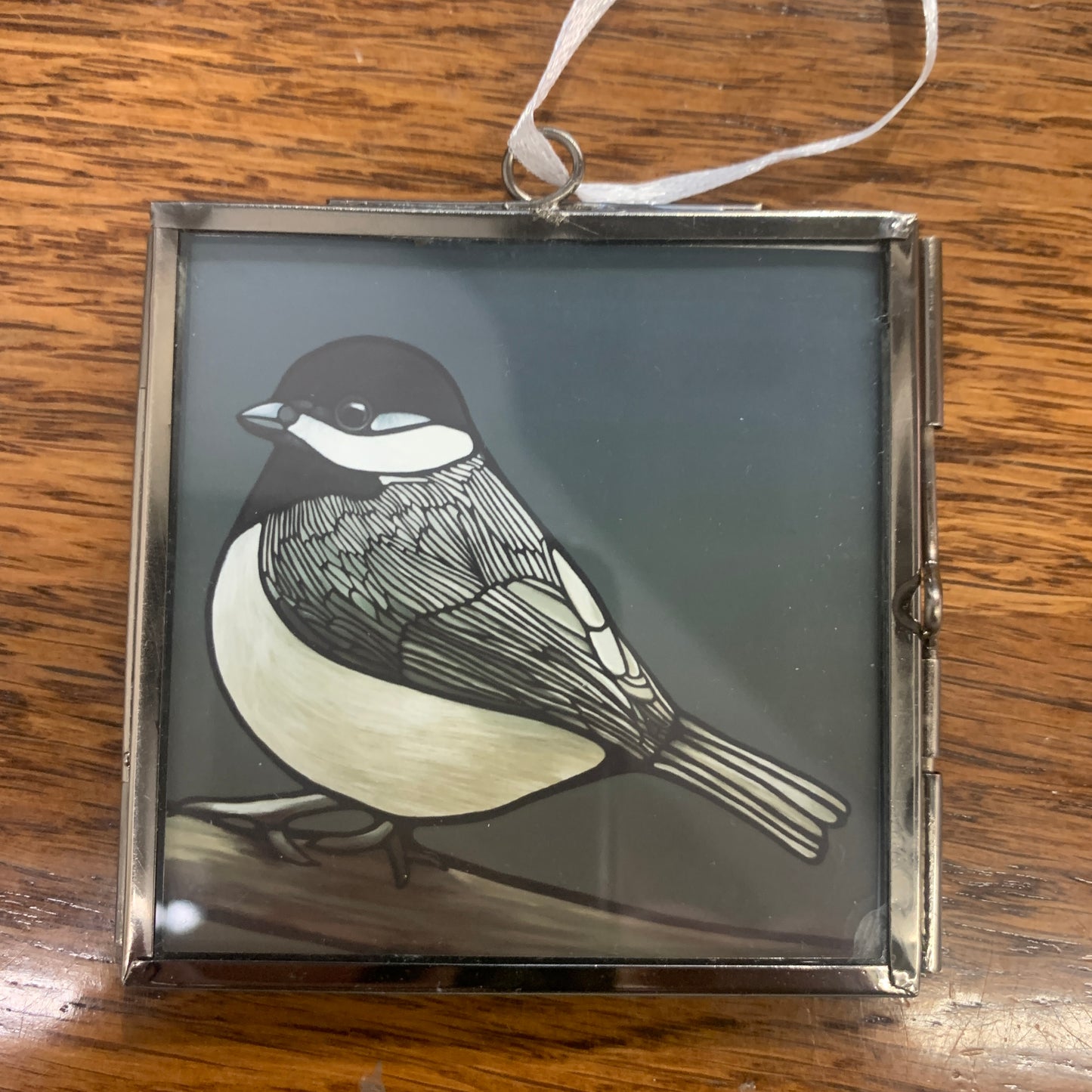 Glass Framed Ornament - Birds