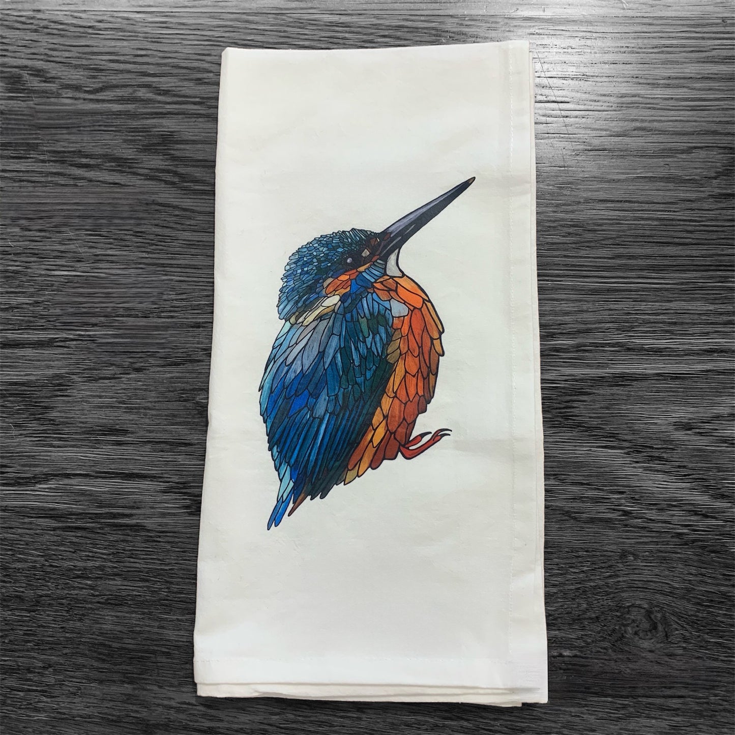 Flour Sack Tea Towel - 100% Organic Cotton - Kingfisher