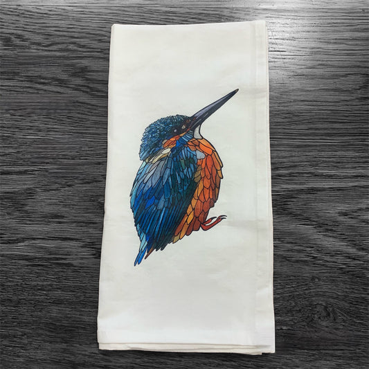 Flour Sack Tea Towel - 100% Organic Cotton - Kingfisher - Unperfekt-Studios