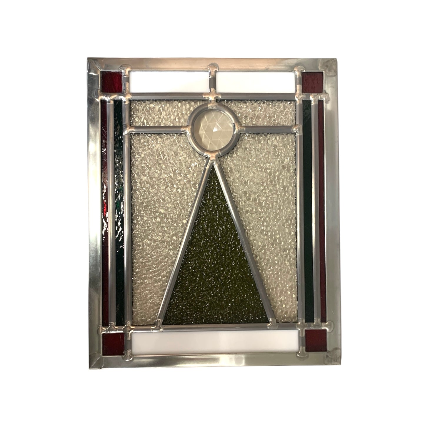 Stained Glass Panel, Tree with Star - 8.5” x 10.5”