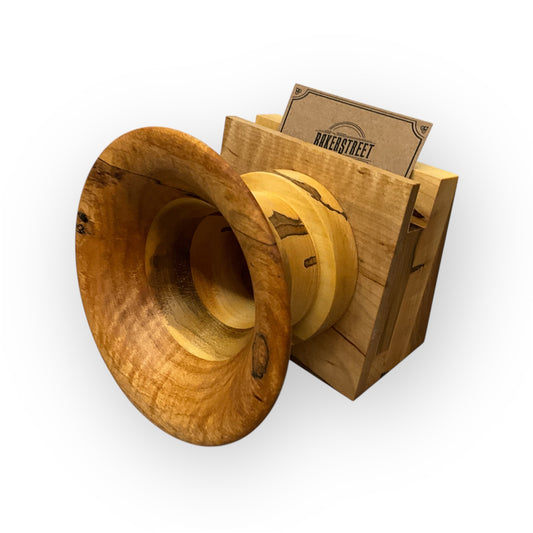 Wooden Gramophones for Tech Devices - from Cedar Lake (Neill Nucifora)