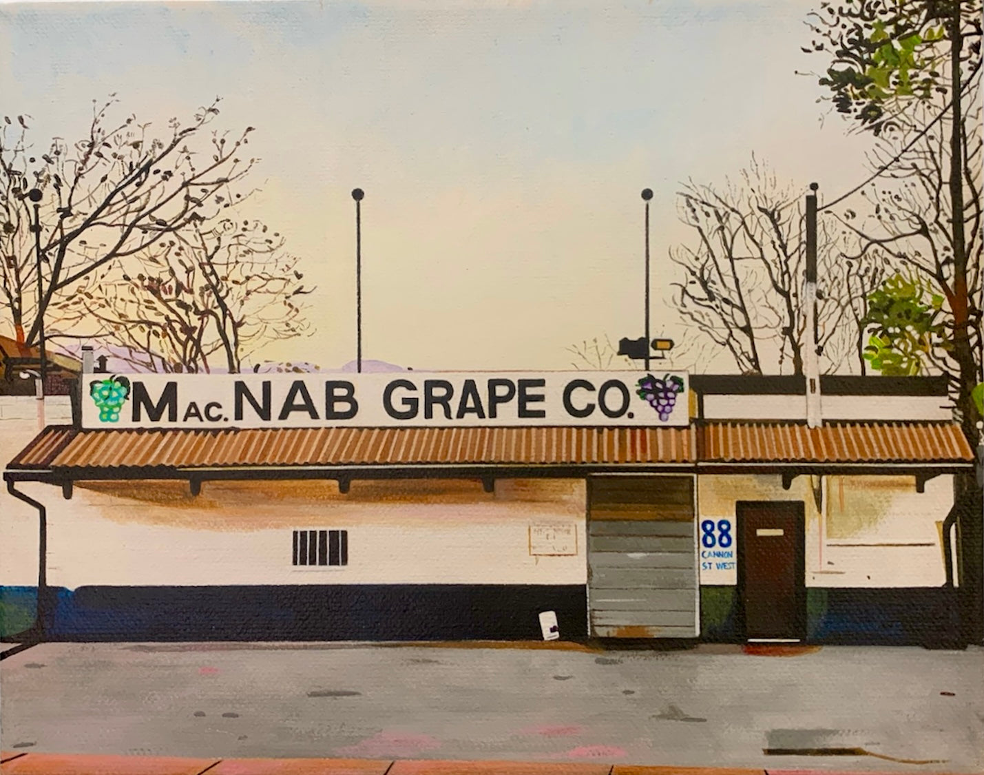 MacNab Grape Co. (Cannon St. #3), Acrylic on Canvas, Jen Robins