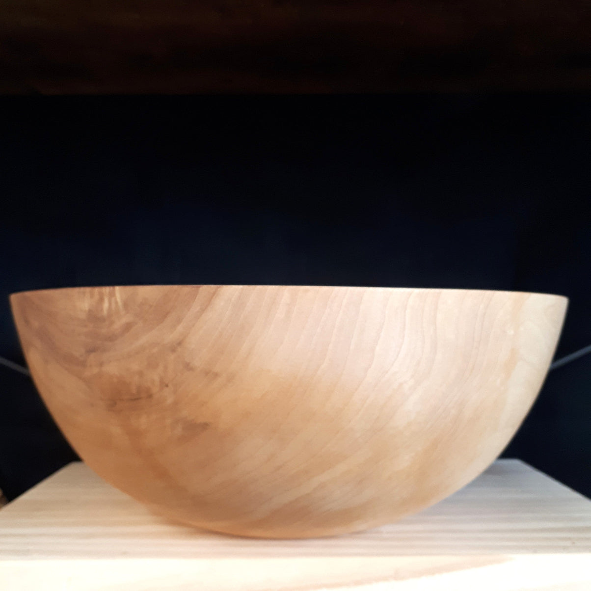 Wood-turned Large Bowl (9 3/4")