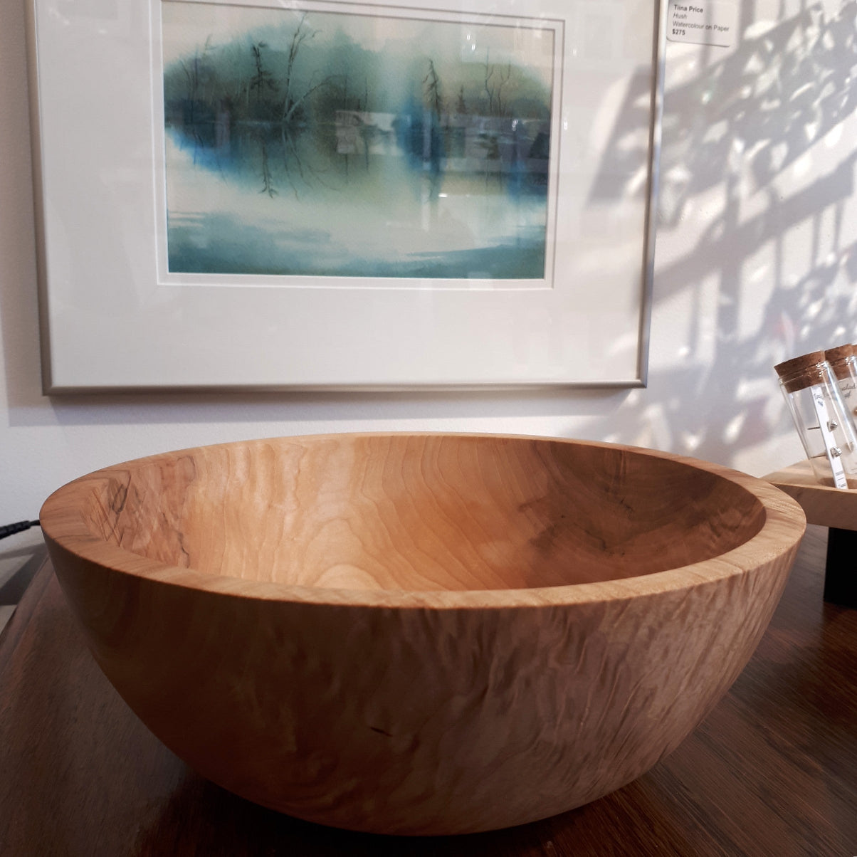 Wood-turned Large Bowl (9 3/4")
