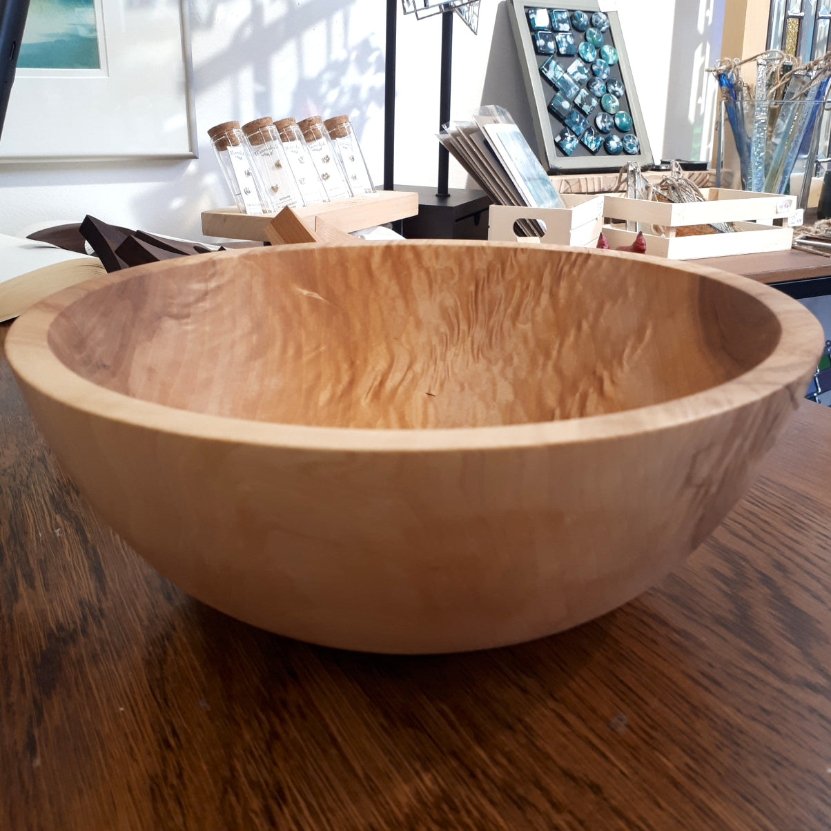 Wood-turned Large Bowl (9 3/4")