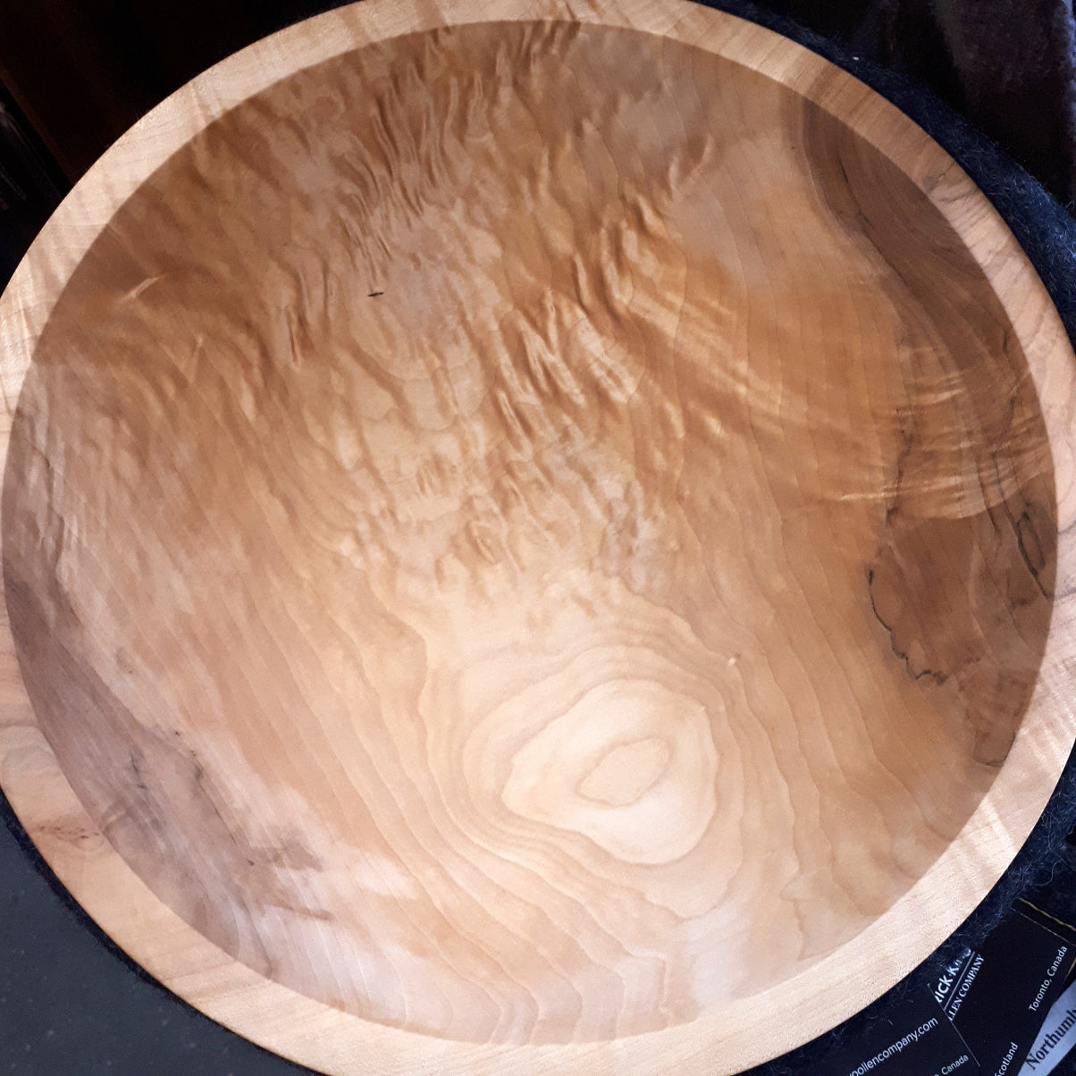 Wood-turned Large Bowl (9 3/4")