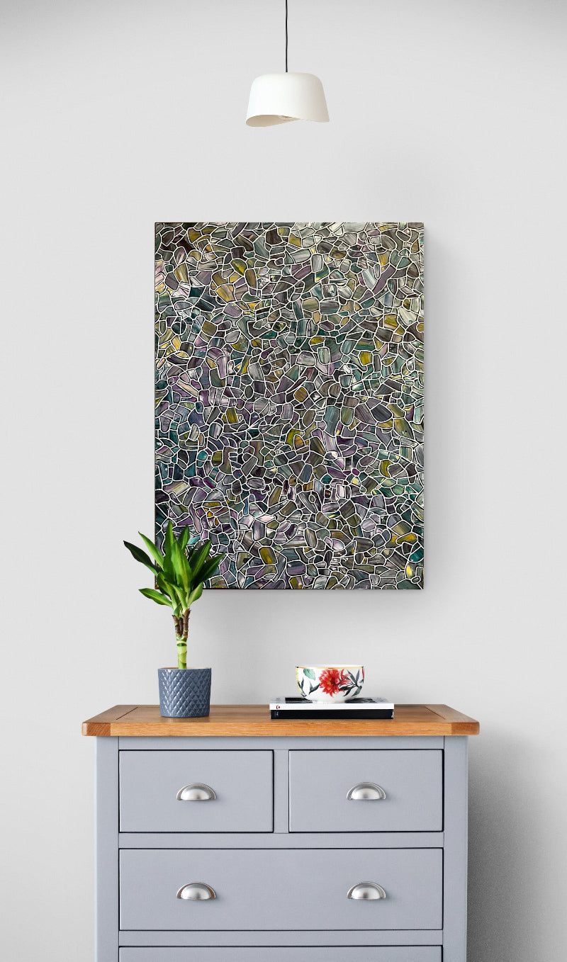Lilacs - acrylic on wood 18x24 - in situ- Wendy Campbell