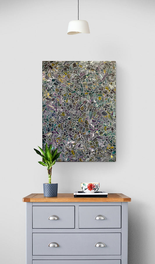 Lilacs - acrylic on wood 18x24 - in situ- Wendy Campbell