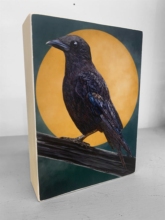 Print on Wood Block - American Crow