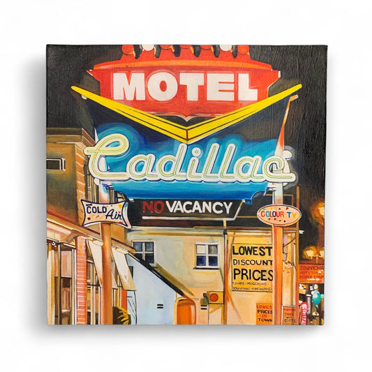 Original Painting - Cadillac Motel (Niagara Falls), Jen Robins