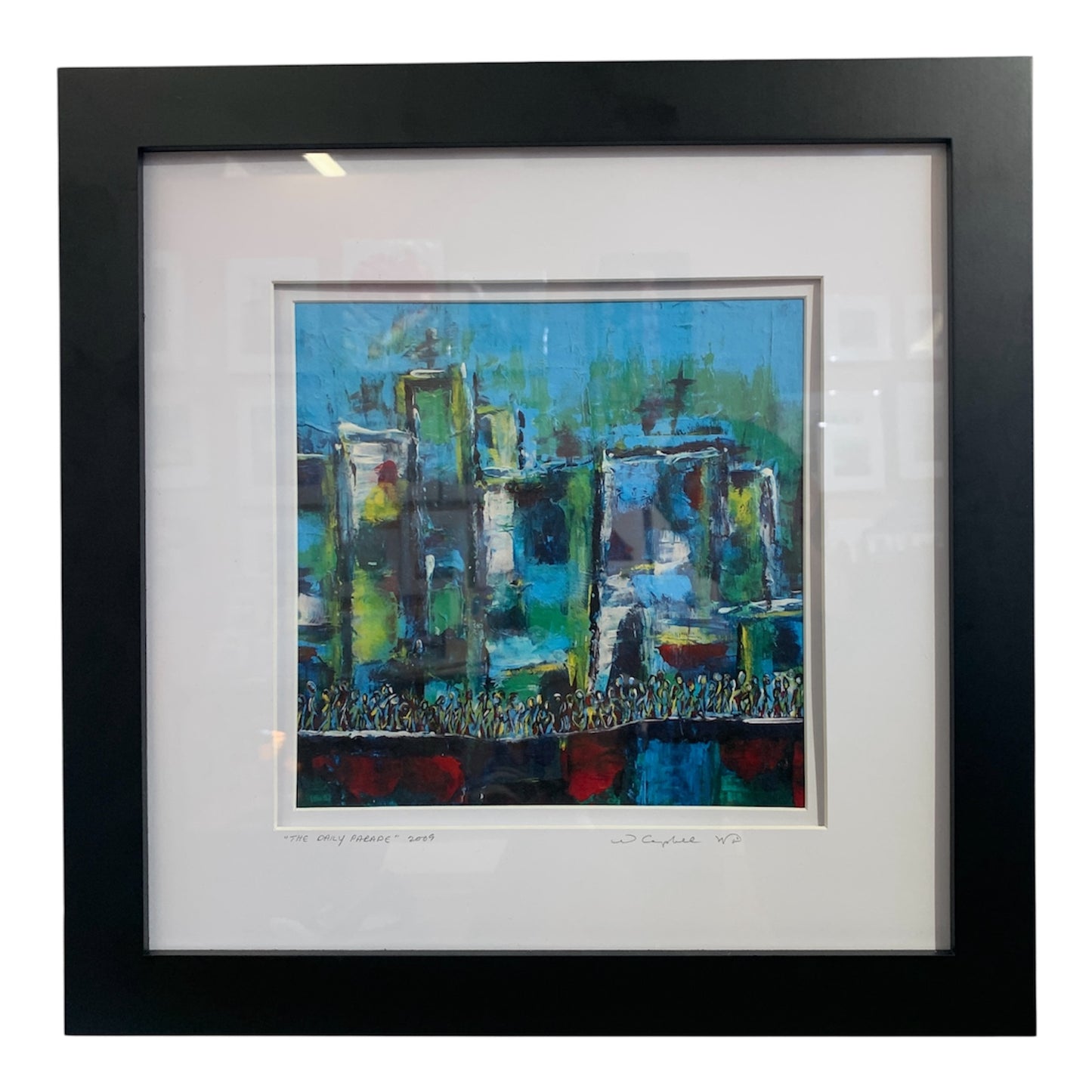 “The Daily Parade” - Signed & Matted Framed Print 14” x 14”