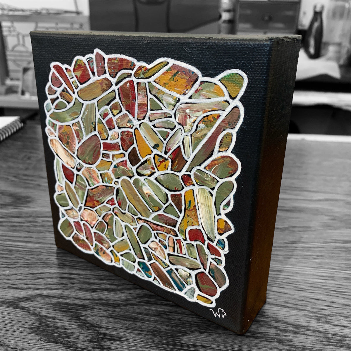 Sycamore III - Acrylic on Canvas by Wendy Campbell - side view
