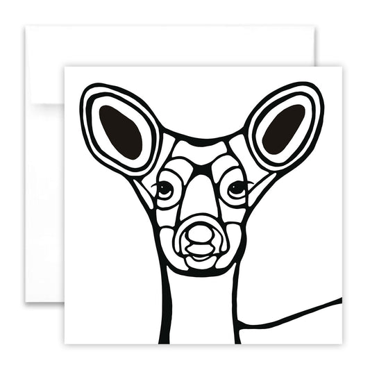 Colouring Greeting Card - Deer - Unperfekt-Studios