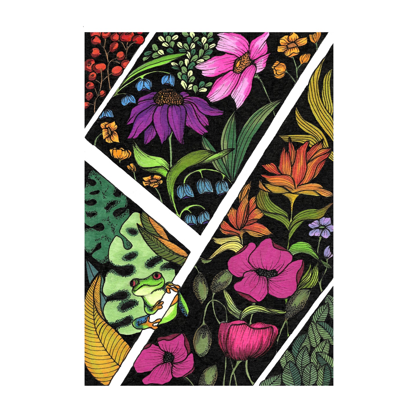 Signed & Matted Print - It's a Jungle Out There - Unperfekt-Studios