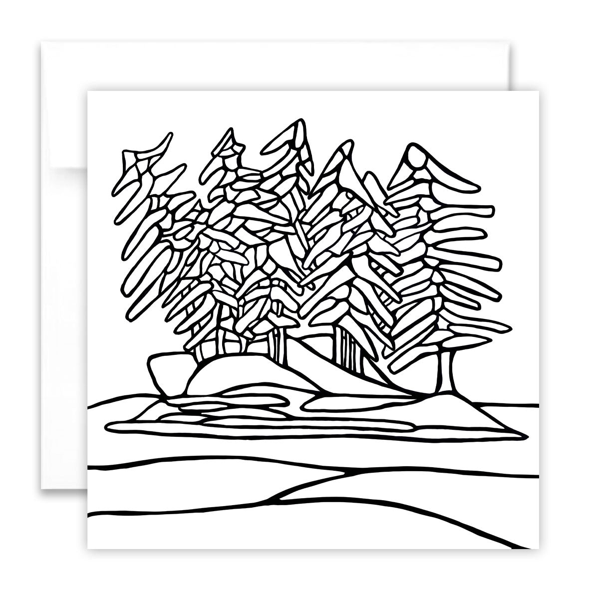Colouring Greeting Card - Little Island - Unperfekt-Studios