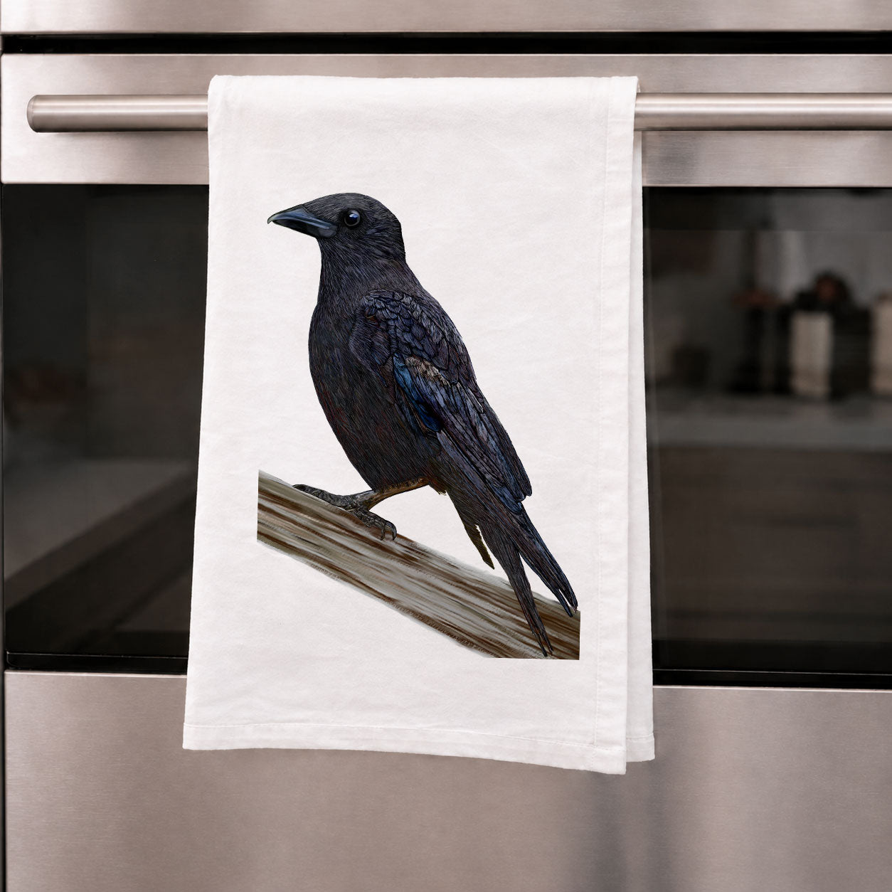 100% Organic Cotton Tea Towel - American Crow