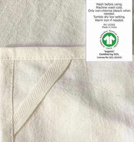 Flour Sack Tea Towel - 100% Organic Cotton - Kingfisher