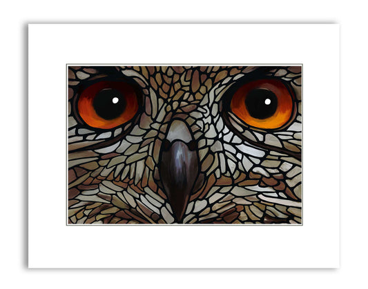 Signed & Matted Print - Owl