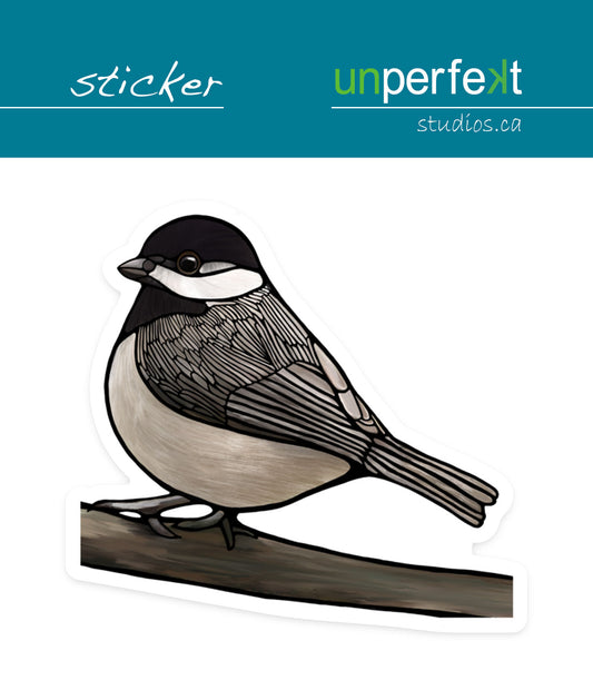 Vinyl Sticker - Black-Capped Chickadee - Unperfekt-Studios