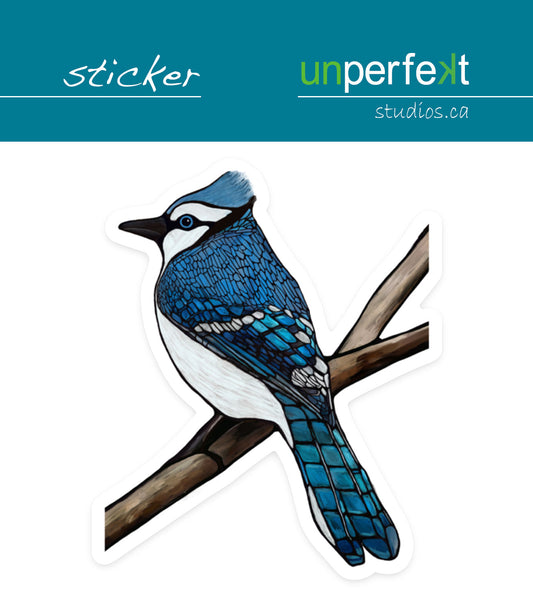 Vinyl Sticker - Blue Jay - Unperfekt-Studios