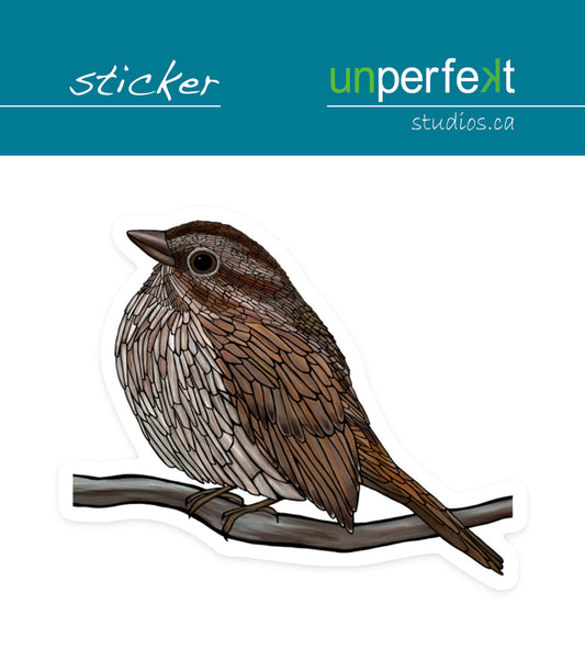 Vinyl Sticker - Song Sparrow - Unperfekt-Studios
