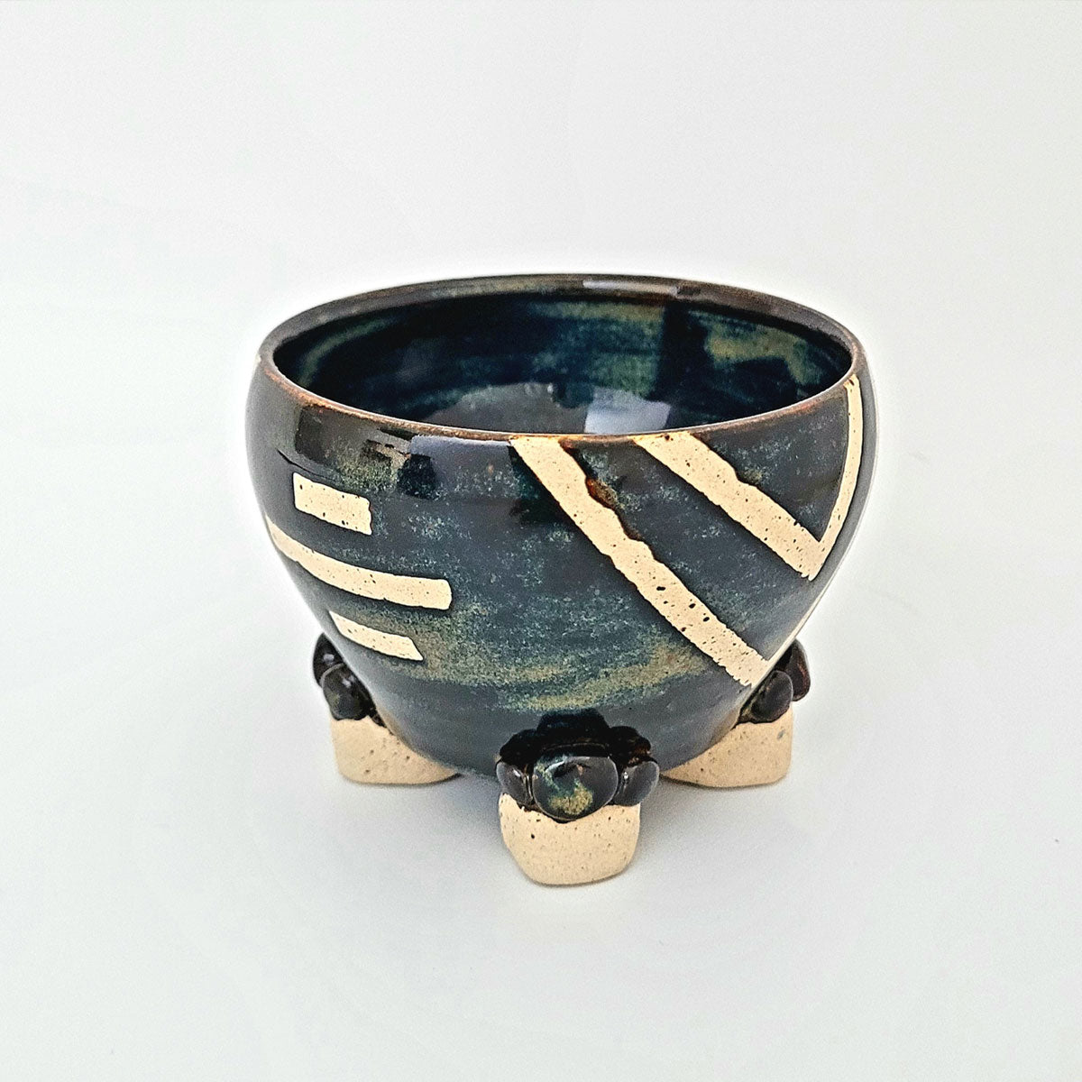 Mini Geometric Planter: Speckled Stoneware - Erin White