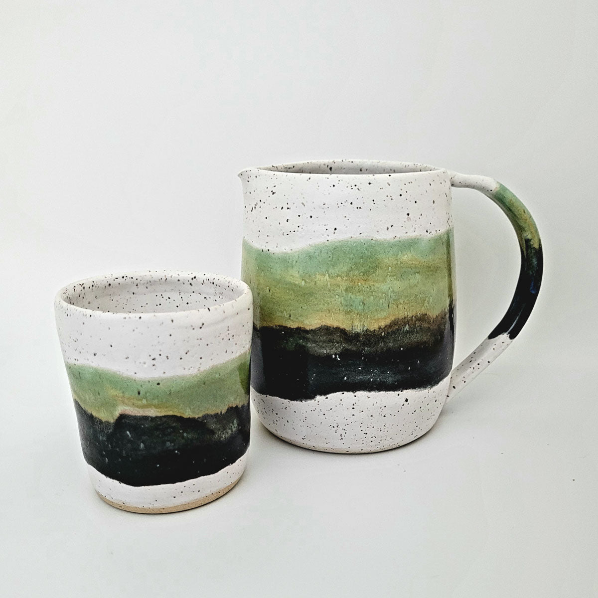 Pitcher & Tumbler Set: Speckled Stoneware - Erin White