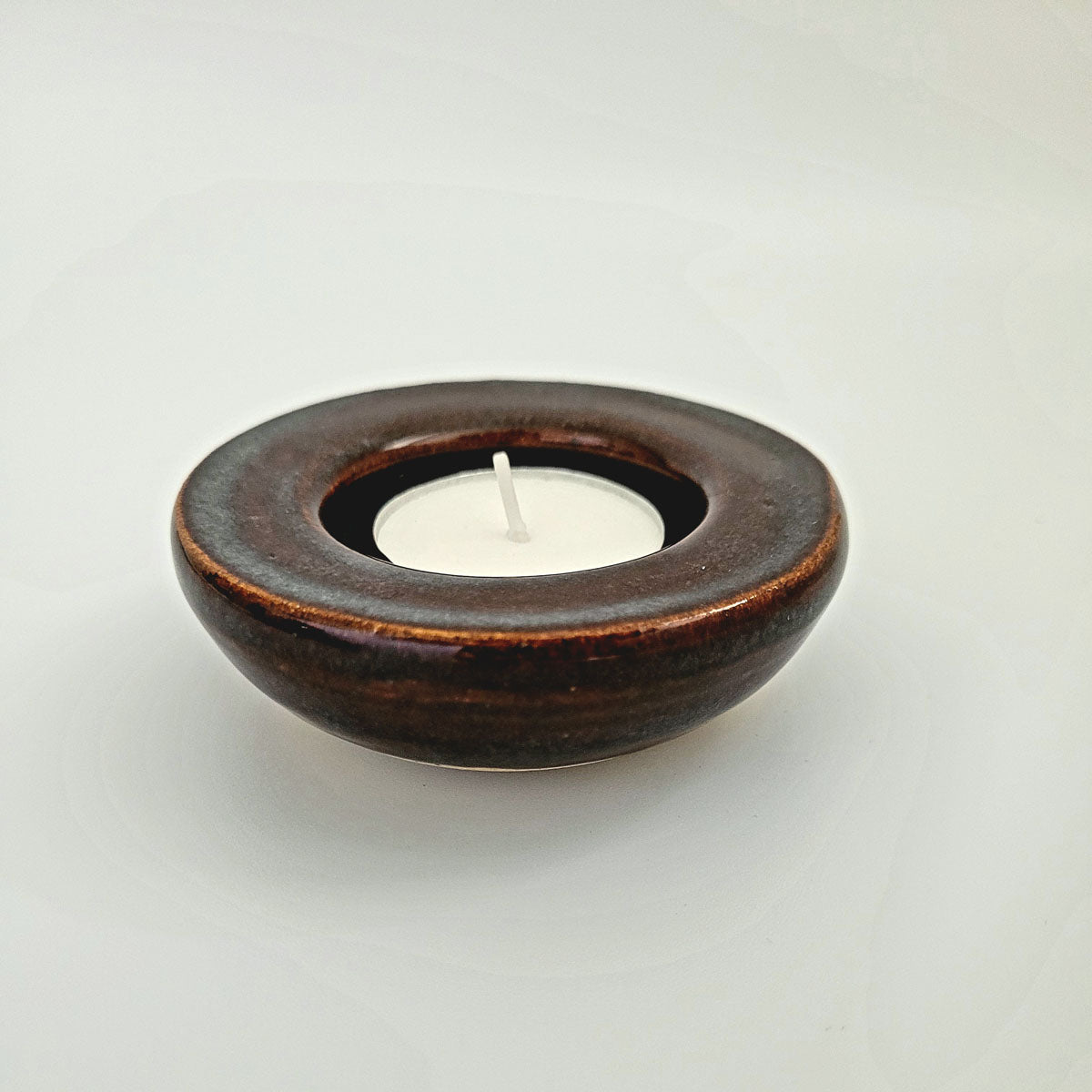 Tealight Holders, Speckled Stoneware - Erin White