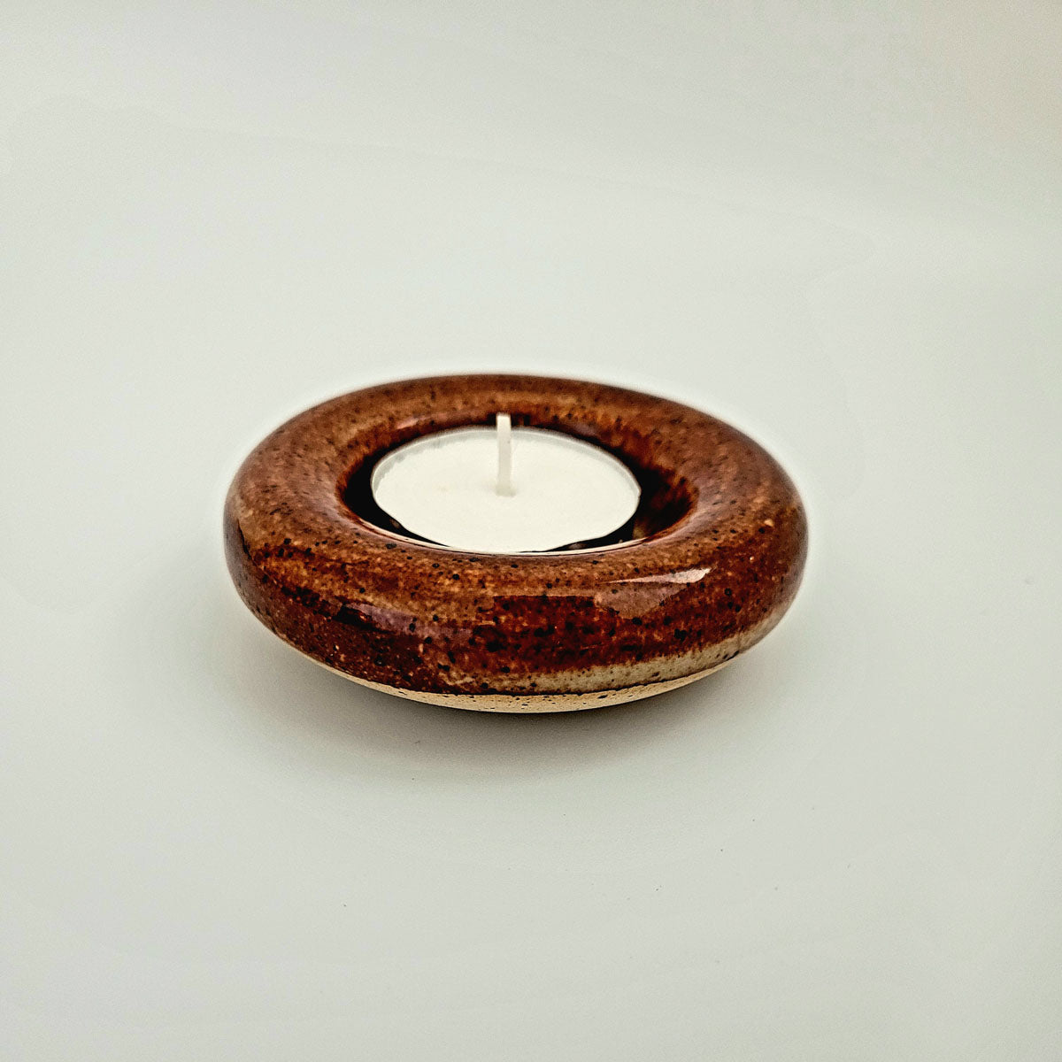 Tealight Holders, Speckled Stoneware - Erin White