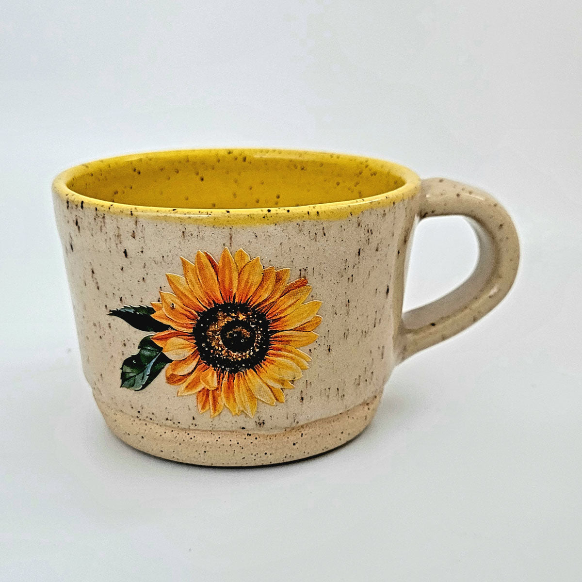 Sunflower Cappuccino Cups - Speckled Stoneware - Erin White