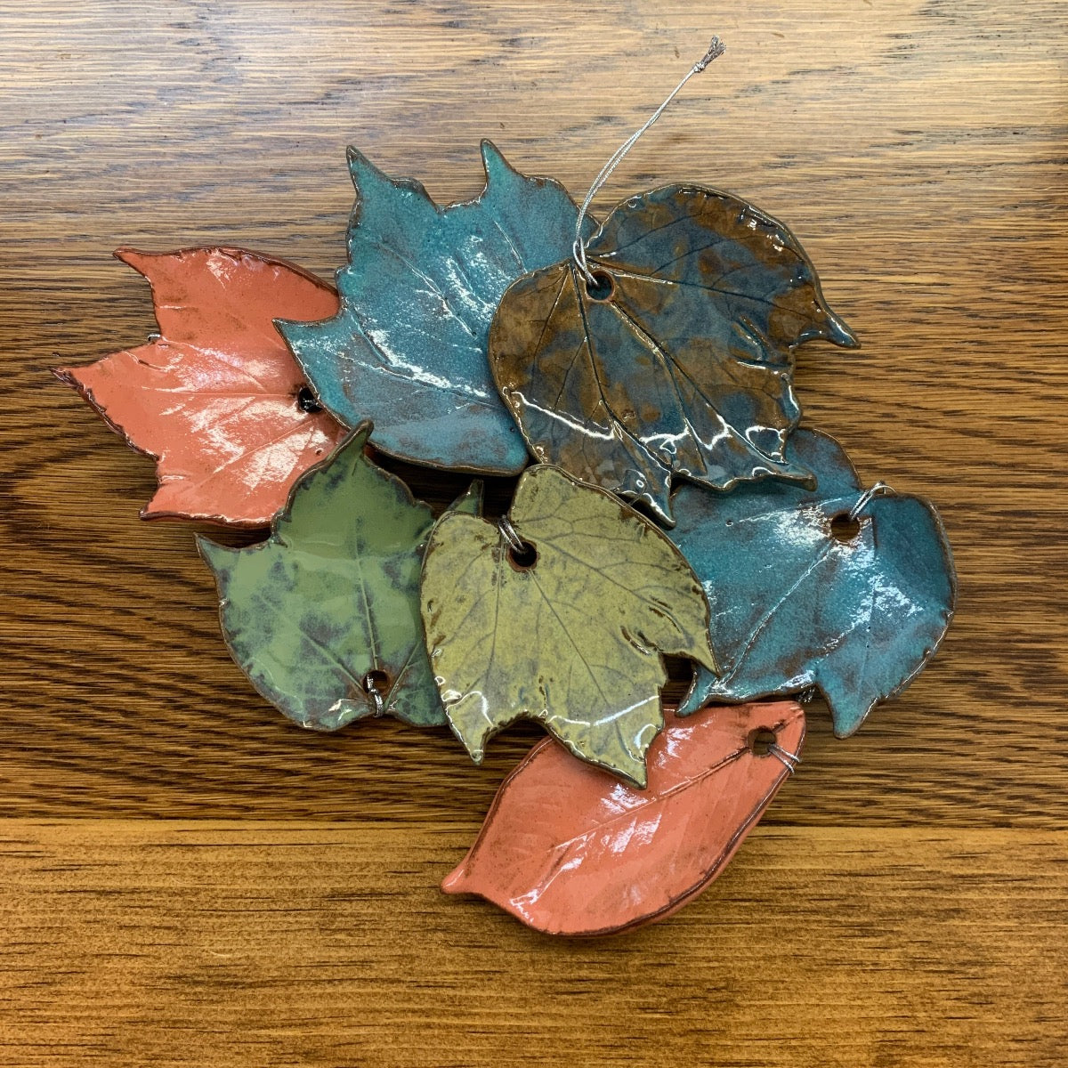 Hand-Built Ceramic Leaf Ornaments - Erin White