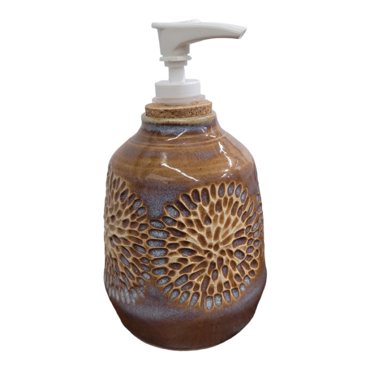 Dahlia Soap Jar - White Stoneware - Erin White