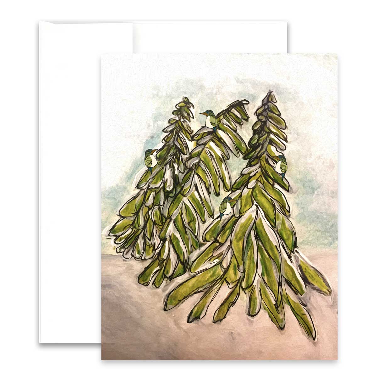 Greeting Card - 4 Calling Birds - Unperfekt-Studios