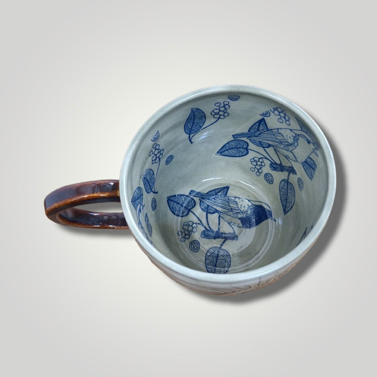 Cappuccino Cup, White Stoneware, Celestial - Erin White