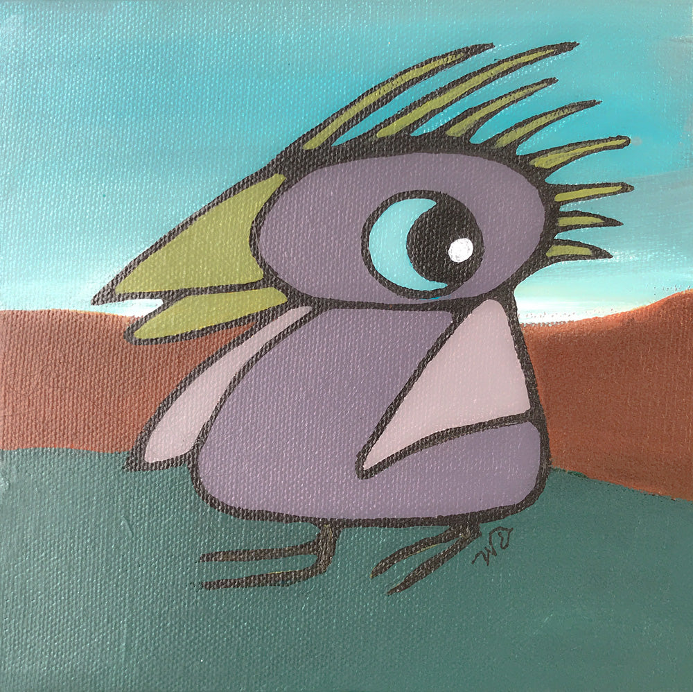 Acrylic 6" x 6" Mini Painting: Arlo