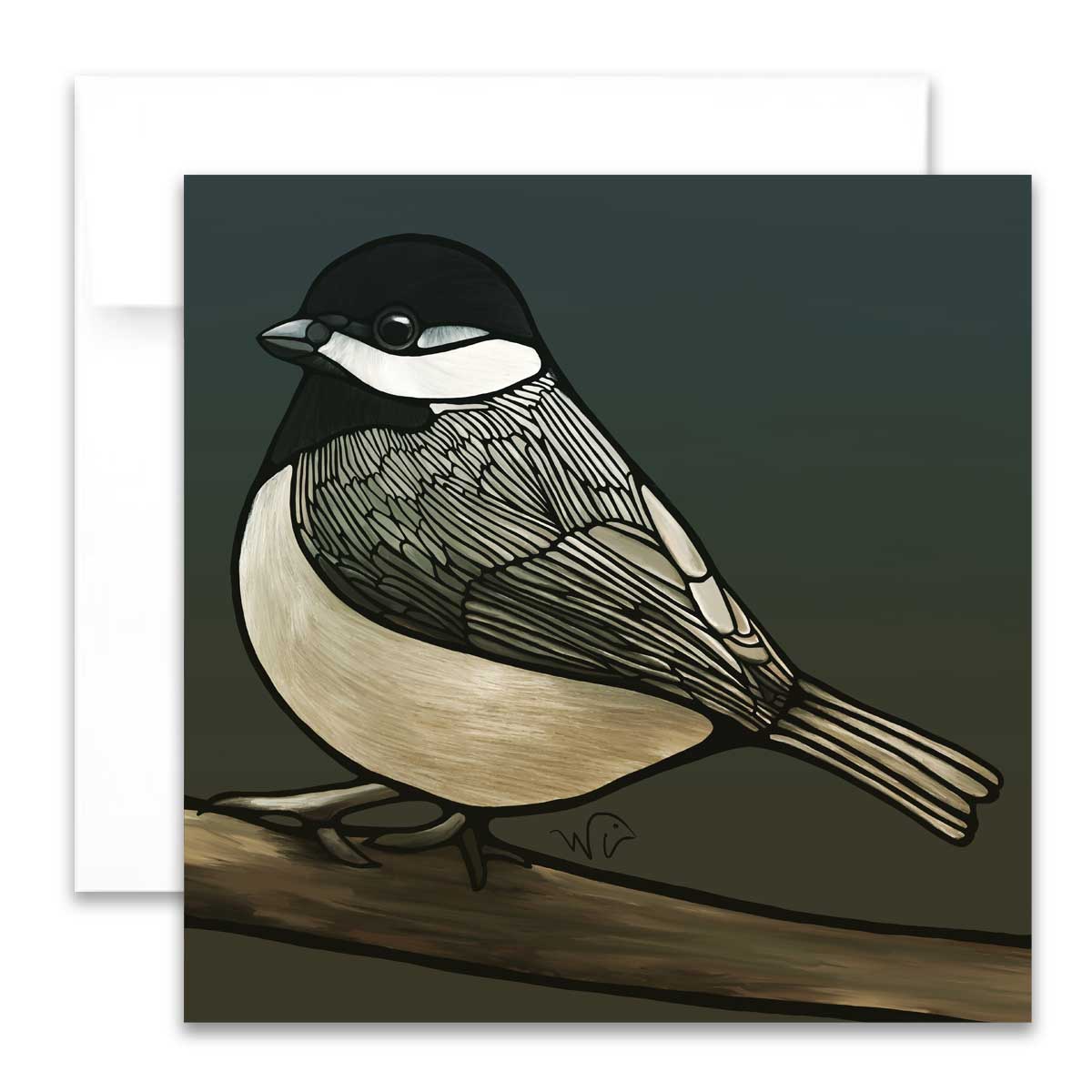 Greeting Card - Black-Capped Chickadee - Unperfekt-Studios