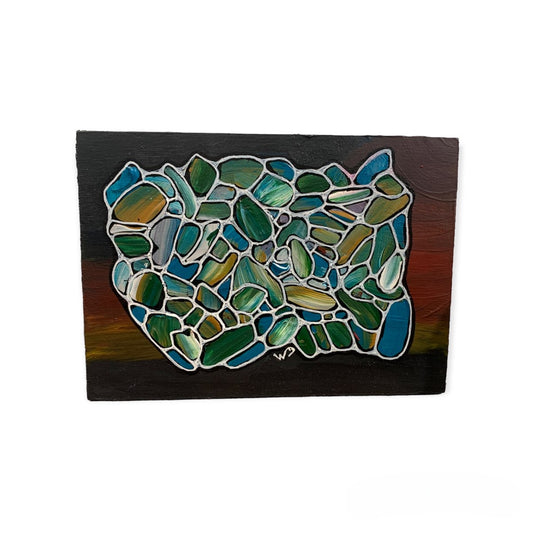 Chaos Theory, Blue/Green/Red - Acrylic Painting - Wendy Campbell - Unperfekt-Studios