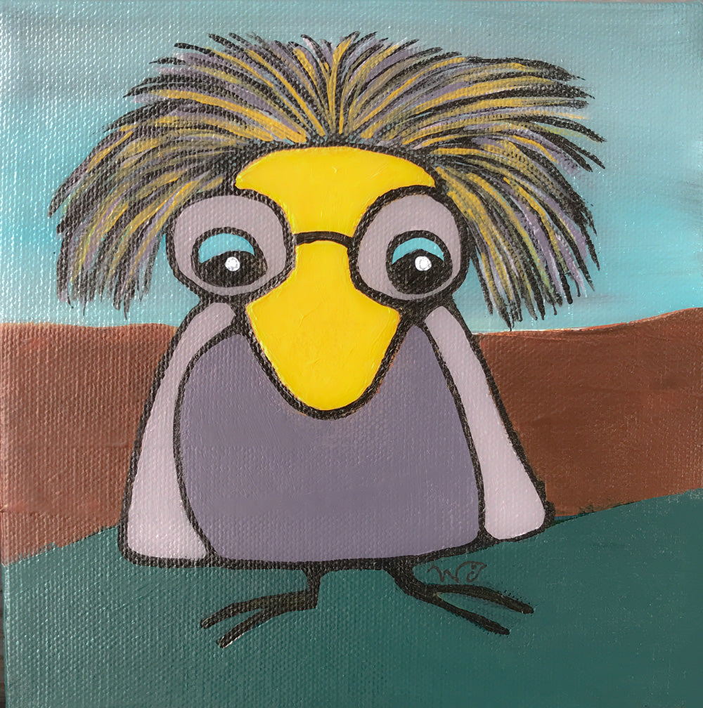 Acrylic 6" x 6" Mini Painting: Mad Molly